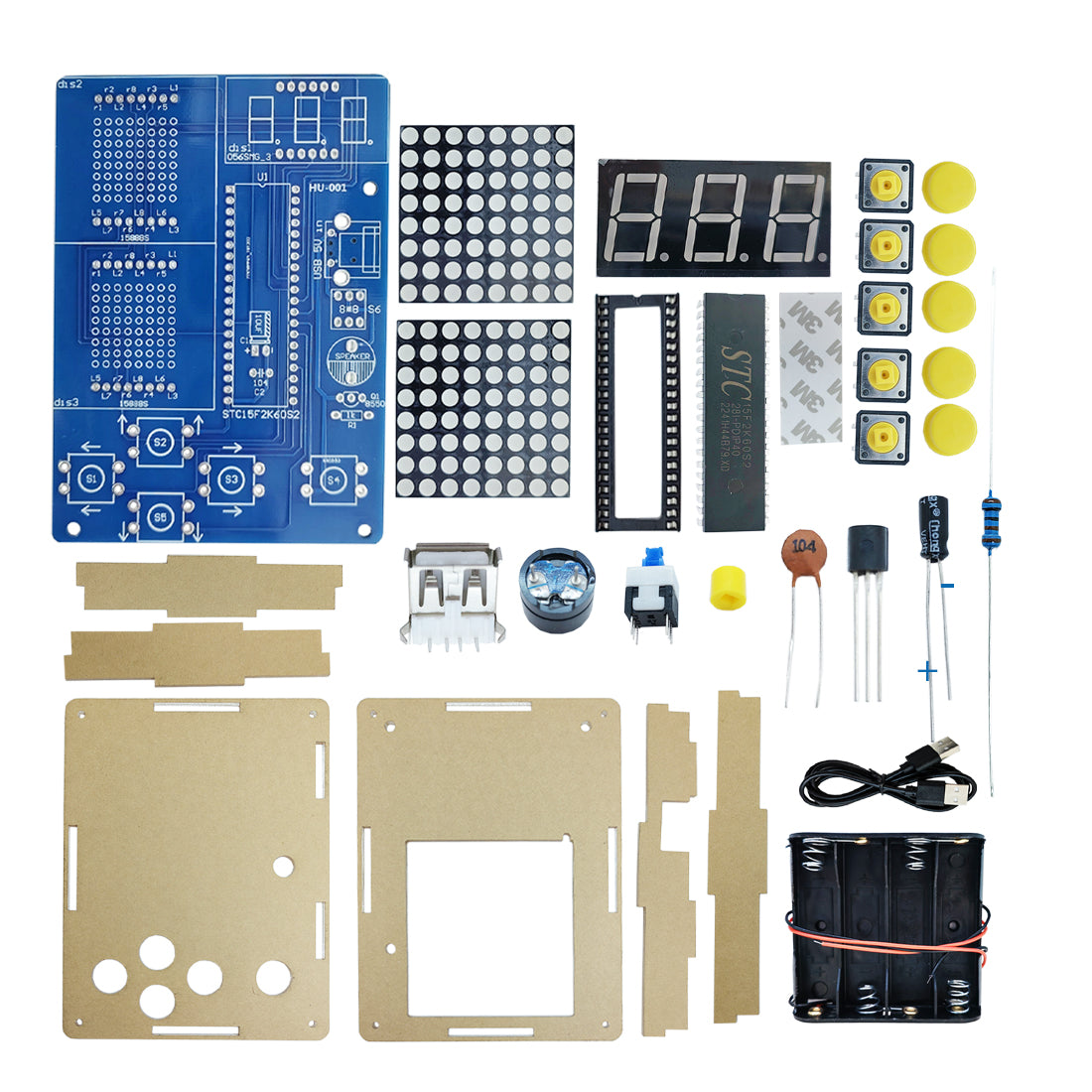 Clássico PCB Kits de solda eletrônicos com caixa de acrílico, DIY