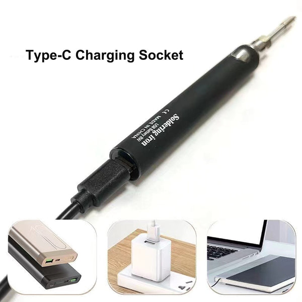 Gikfun Cordless USB Rechargeable Soldering Iron Kit, 3 Adjustable Temperatures with Rapid Heating for Electronics DIY and Home Appliance Repair EK8490