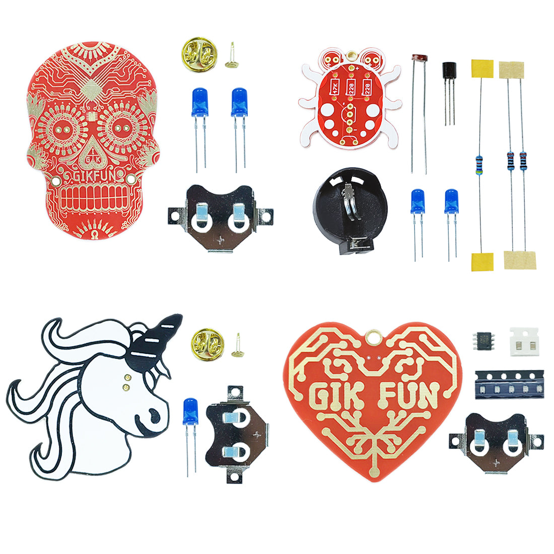 Gikfun PCB Board Brooch Decoration Practice Soldering Skill Training D