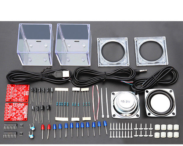 Gikfun USB Mini Amplifier Electronic Transparent Stereo Speaker Box Sound Amplifier DIY Kit