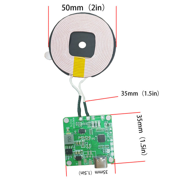 Gikfun 20W Qi Wireless Charger Module Coil Car Fast Charging DIY Charger Parts Universal Ttpe-C Interface