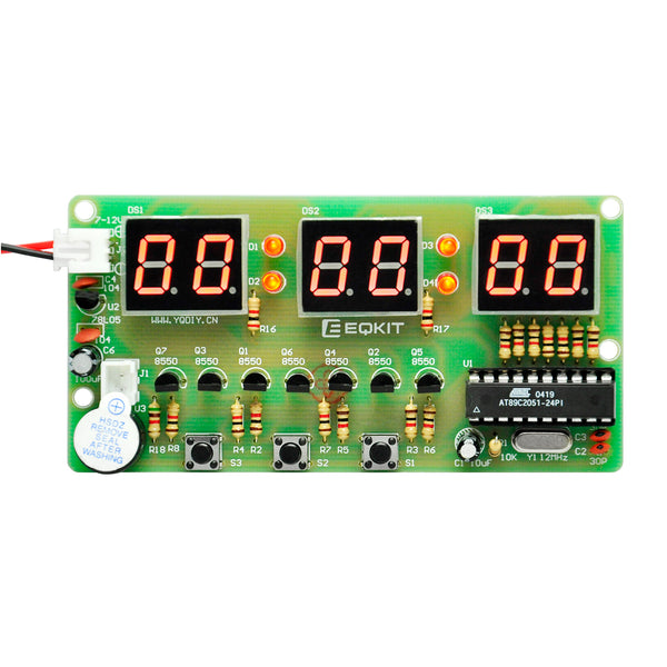 Gikfun 6 Bits Digital LED Electronic Clock DIY Kits PCB Soldering Practice Learning Board AT89C2051 FR-4