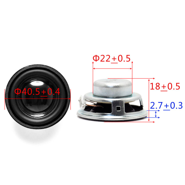 Gikfun 4Ohm 40mm Diameter 3W Full Range Audio Speaker Stereo Woofer Loudspeaker for Arduino (Pack of 2pcs)