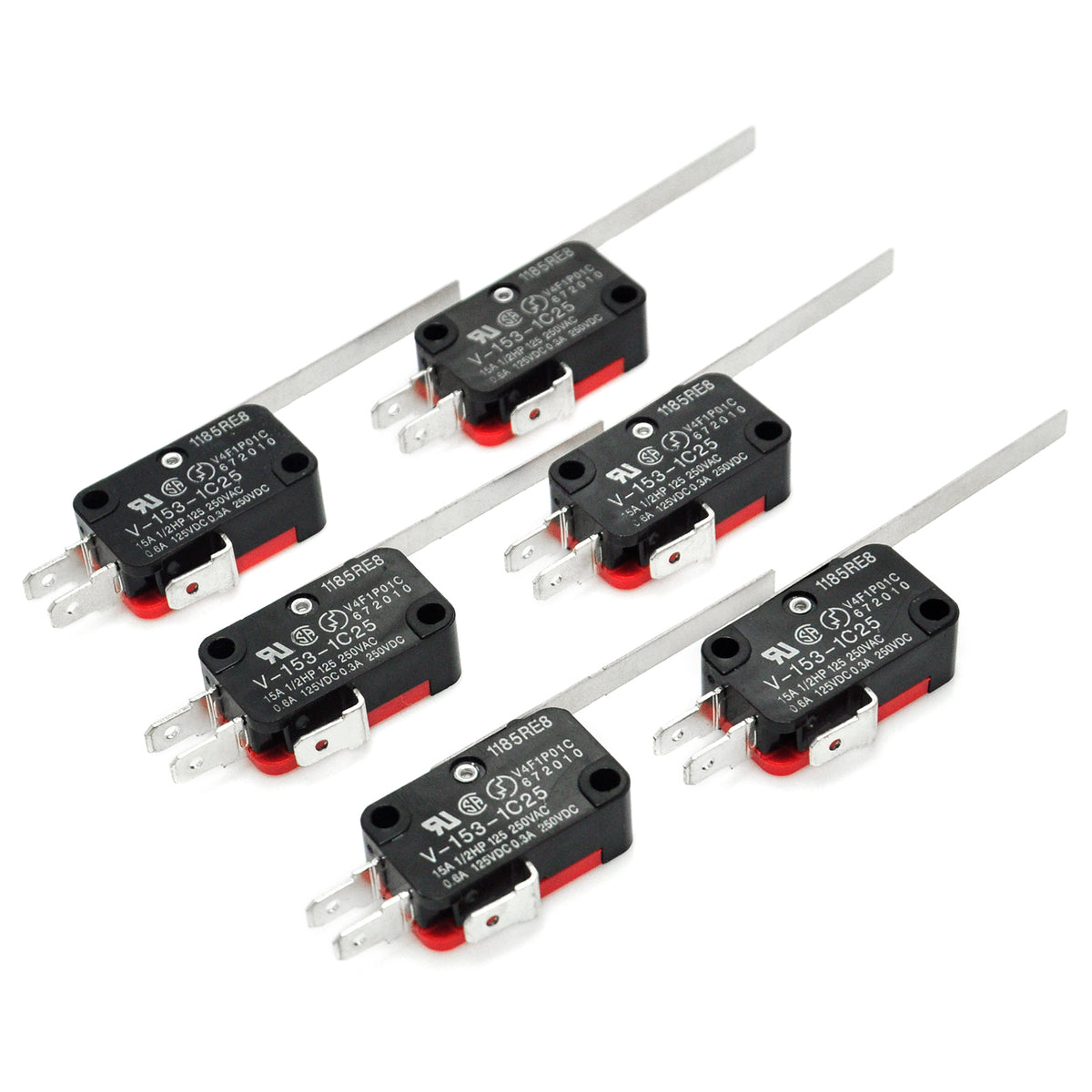 10pcs/lot OV-153-1C25 Limit Switches Long Straight Hinge Lever Type
