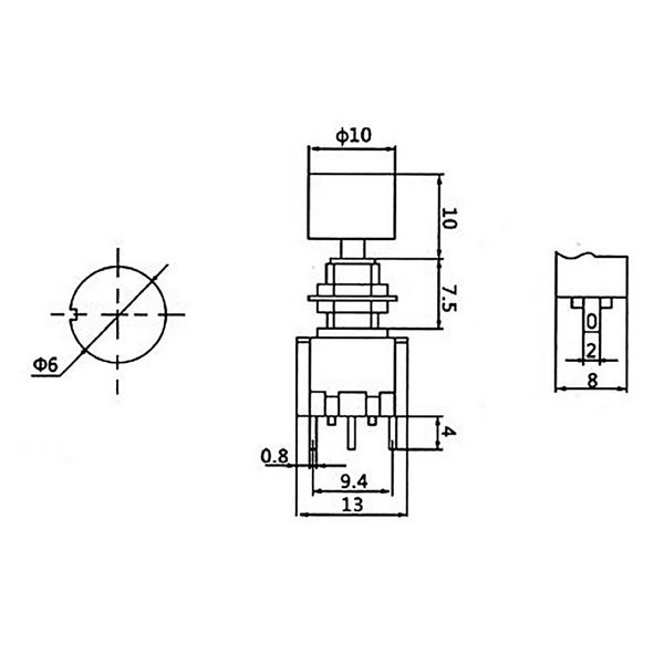 Gikfun AC 2A 250V/ 5A 120V NO/NC SPST Momentary Push Button Switch DIY Kit for Arduino (Pack of 8pcs)