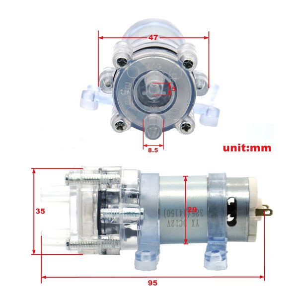 Gikfun DC 6V - 12V Micro Self-priming Diaphragm Pump R385 Suitable for Water Dispenser, Cooler, Small Pumping Projects