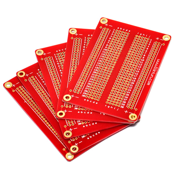 Gikfun Solder-able Breadboard Gold Plated Finish Proto Board PCB DIY Kit for Arduino (Pack of 5PCS)