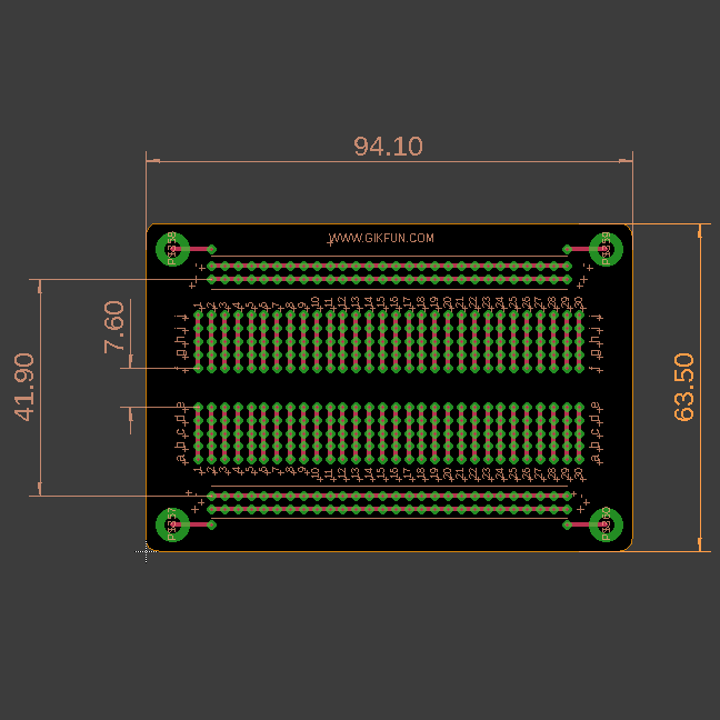 Gikfun Solder-able Breadboard Gold Plated Finish Proto Board PCB DIY K