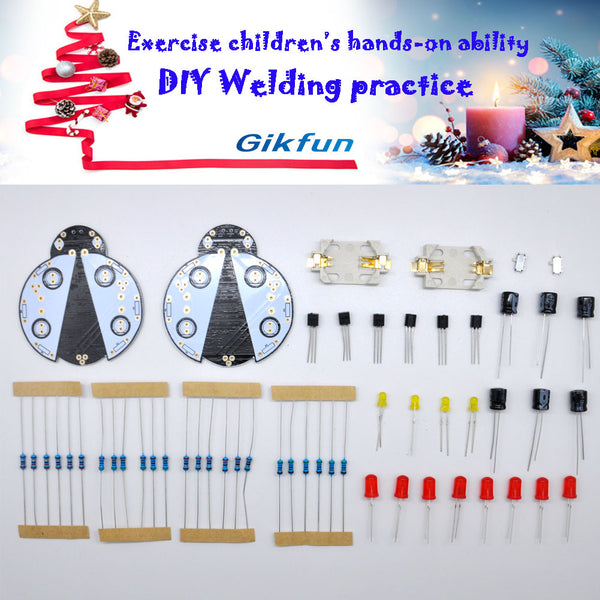 Gikfun Ladybug Electronic Soldering Practice DIY Kits for Child's Gift Adults Kids STEM Practice Science Project