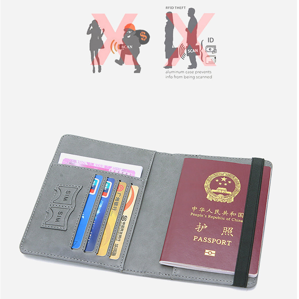 Gikfun RFID Blocking Passport Holder – PU Leather Travel Wallet With Card Slots For Men & Women (2 Pack)