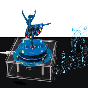 Gikfun DIY Rotating Led Ballet Girl Music Box Soldering Practice Kit- Electronic STEM Kit for School Learning Project Holiday Gift EK2174