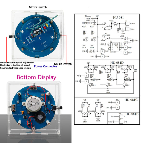 Gikfun DIY Rotating Led Ballet Girl Music Box Soldering Practice Kit- Electronic STEM Kit for School Learning Project Holiday Gift EK2174