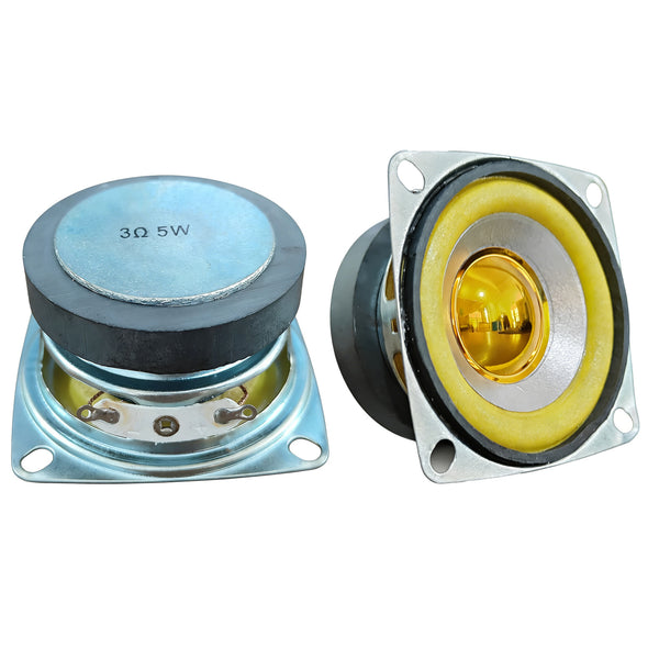Gikfun 2" 3Ohm 5W Full Range Speaker 2-Pack, 2 Inch Mini Speaker for Arduino DIY Speaker Boom Box Portable Radio Replacement EK2180