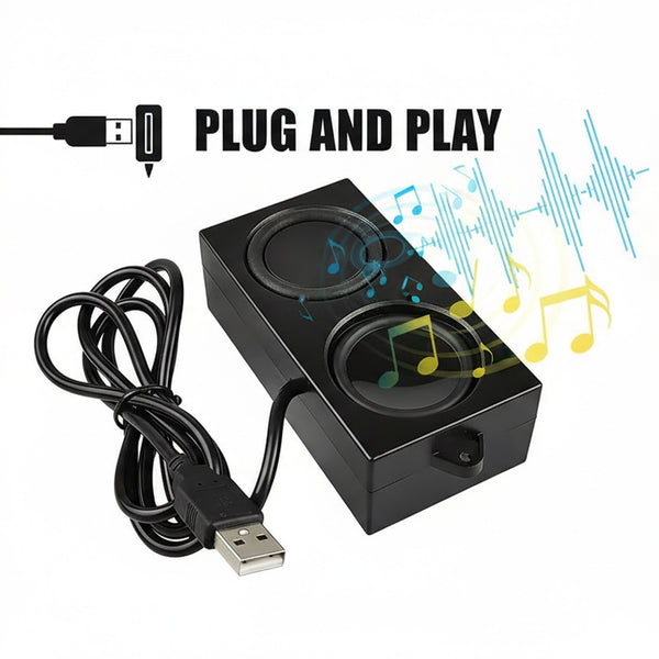Gikfun USB Sound Card Speaker, 4Ohm 5W Stereo Woofer Loudspeaker with Plug and Play, for Arduino, PC, Laptop, Desktop, and Game Console DIY EK2181