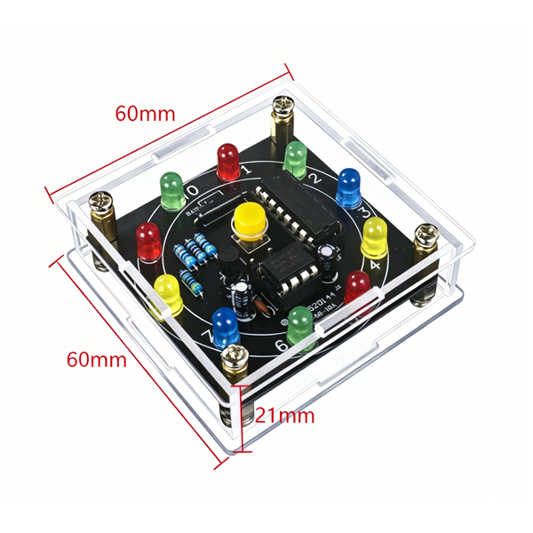 2PCS DIY Lucky Spin Wheel - Soldering Practice Kit | Soldering Skill Training PCB Board for STEM Electronics Learning Project DIY  EK2185