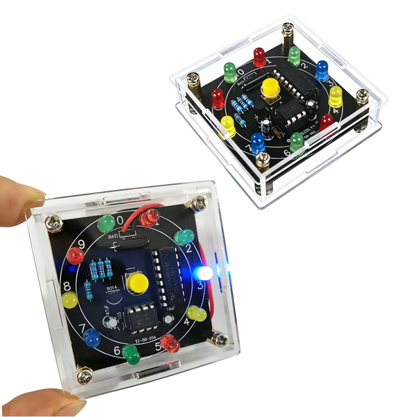 2PCS DIY Lucky Spin Wheel - Soldering Practice Kit | Soldering Skill Training PCB Board for STEM Electronics Learning Project DIY  EK2185