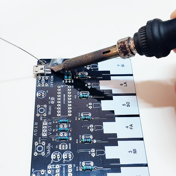 DIY Electronic Piano Soldering Kit-12 Sounds, LED, Graphic Coding | programmable piano DIY Touch the buttons Rich built-in sound effects for diverse musical expression