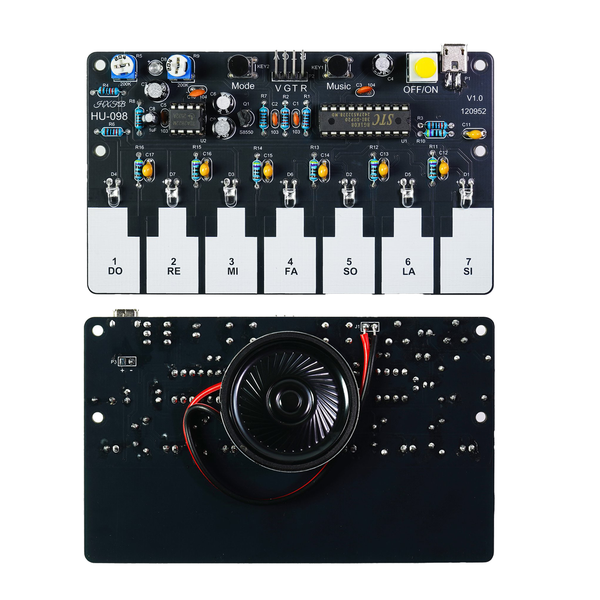 DIY Electronic Piano Soldering Kit-12 Sounds, LED, Graphic Coding | programmable piano DIY Touch the buttons Rich built-in sound effects for diverse musical expression
