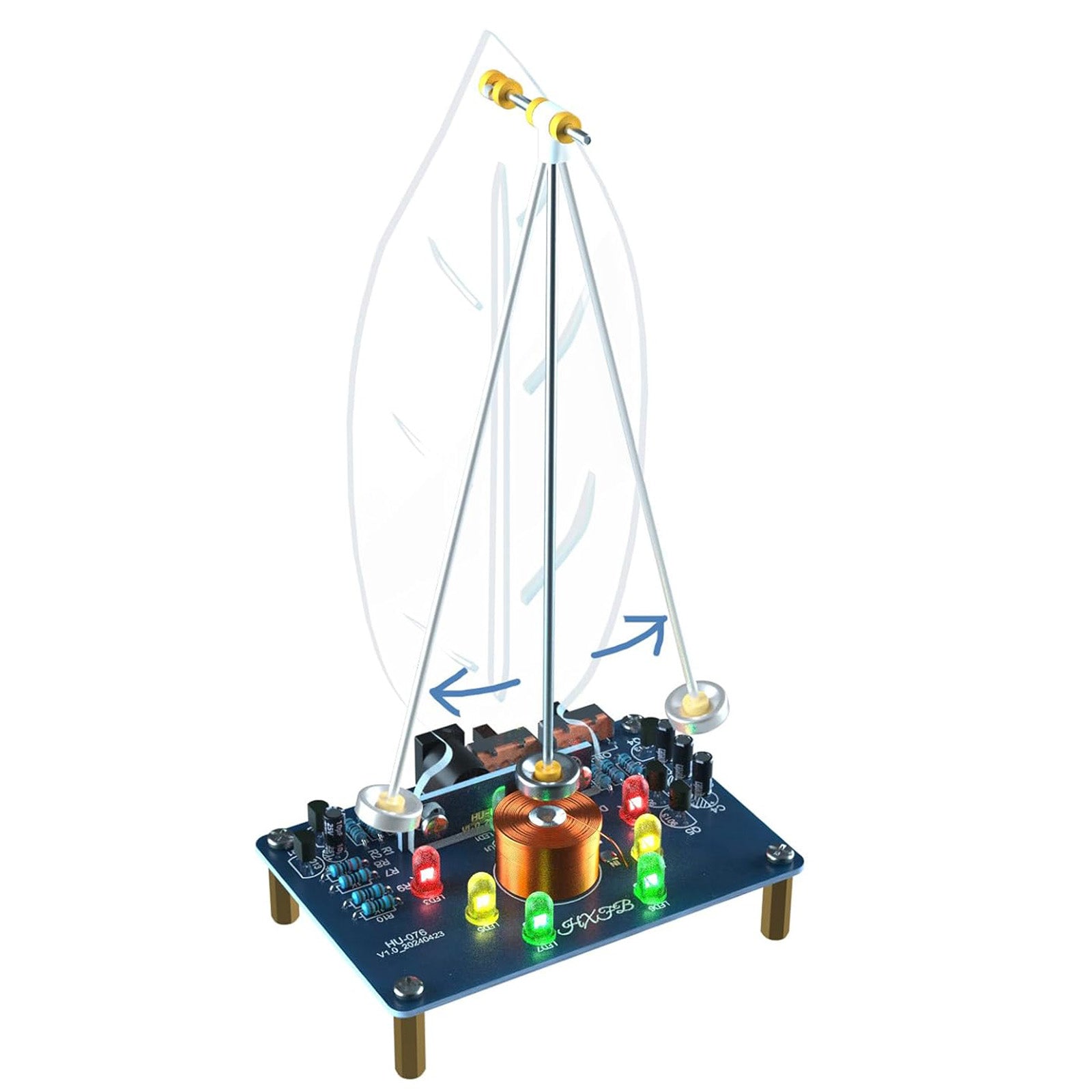 Gikfun Electromagnetic Swing Soldering Project Kit,Soldering Practice Kit for Electronics Hobbyists,Swing with LED Lights,Electronic Kits for School Education Desktop Decorations Holiday Gifts EK8488