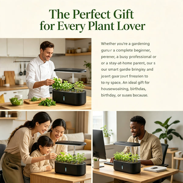 Gikfun 10 Pods Indoor Garden Growing System with LED Grow Light Quiet Water Pump, Adjustable Height for Fresh Herbs, Vegetables, Indoor Kitchen Gardening