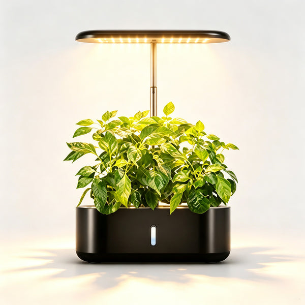 Gikfun 10 Pods Indoor Garden Growing System with LED Grow Light Quiet Water Pump, Adjustable Height for Fresh Herbs, Vegetables, Indoor Kitchen Gardening