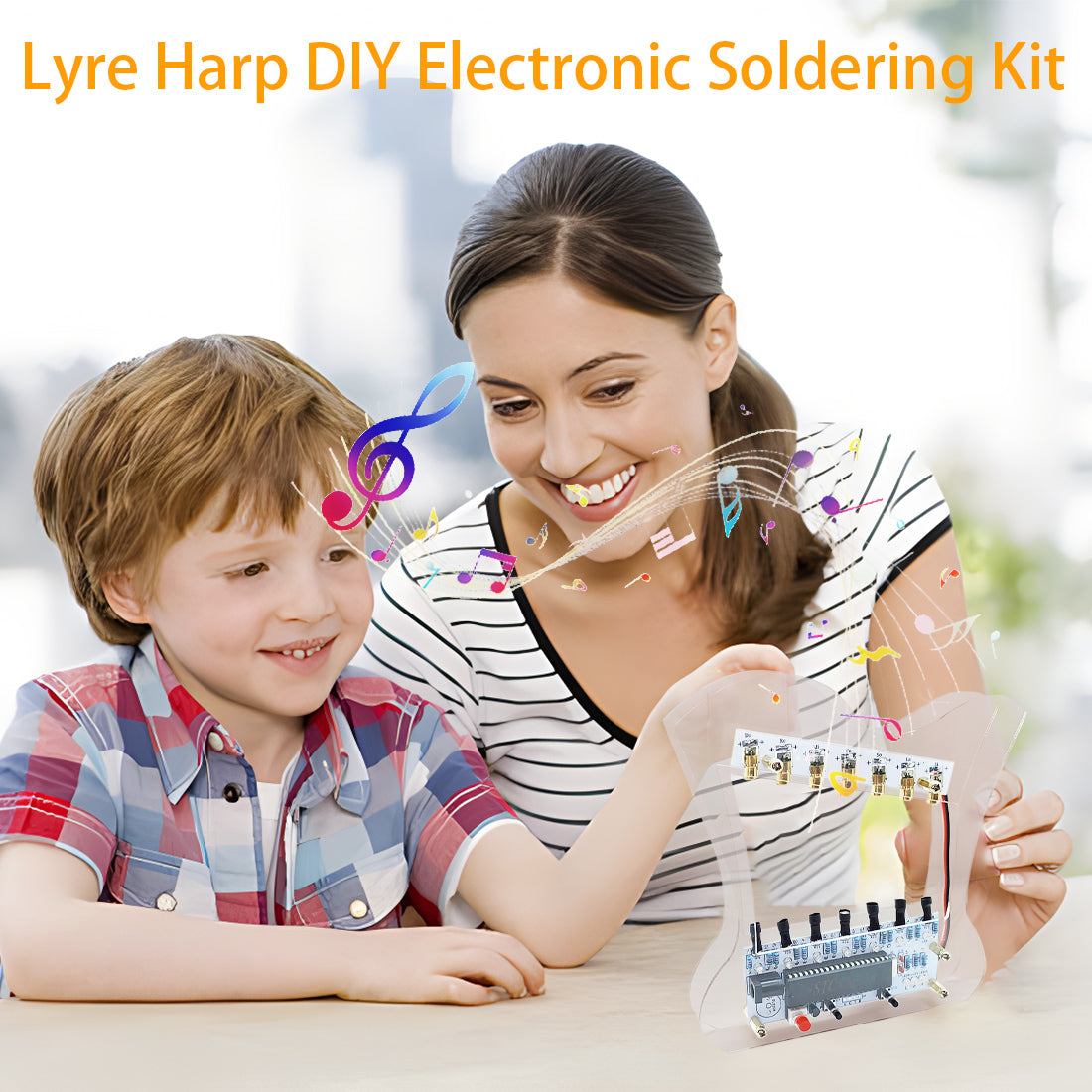 Gikfun 7-String Lyre Harp Soldering Kit - DIY Electronic Learning Project For Beginners With Light Beams
