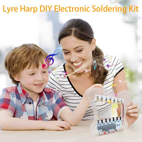 Gikfun 7 String Lyre Harp Soldering Practice Kit Electronic Learning Project Fun DIY Soldering Kits for Beginner Learning Electronic and Christmas/Birthday Gift