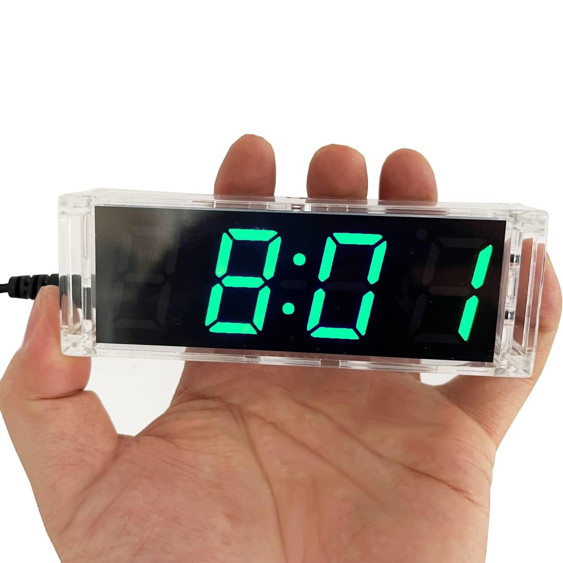 Gikfun 4-Digit LED Electronic Alarm Clock DIY Kits with Acrylic Shell