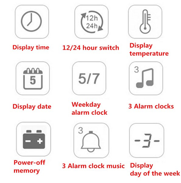 Gikfun Colorful Digital LED Electronic Alarm Clock DIY Kits Soldering Practice Learning Project