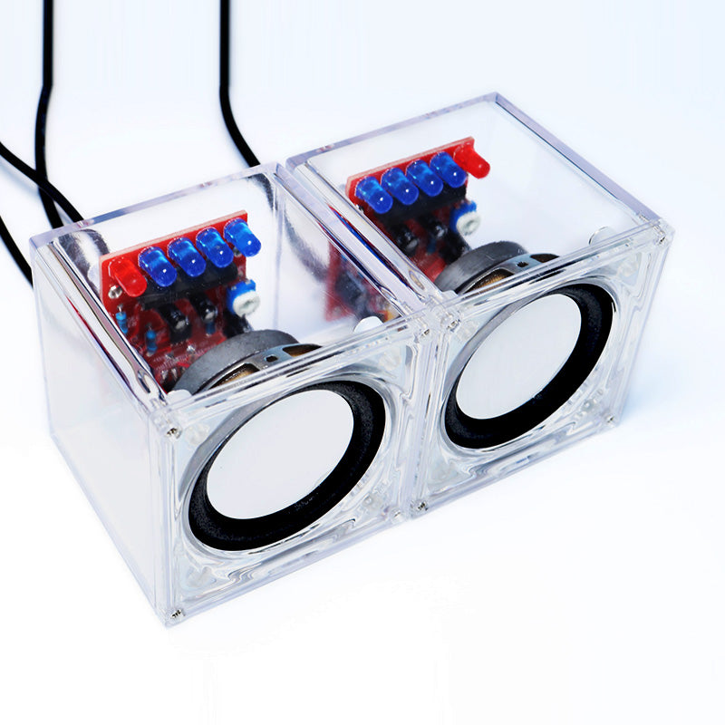 Gikfun USB Mini Amplifier Electronic Transparent Stereo Speaker Box Sound Amplifier DIY Kit