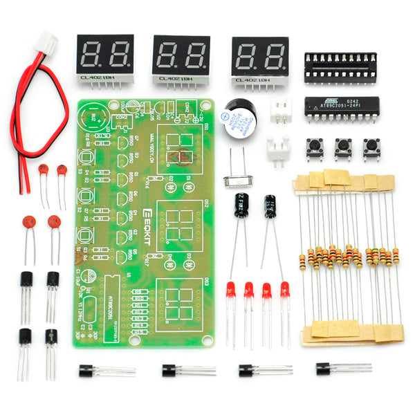 Gikfun 6 Bits Digital LED Electronic Clock DIY Kits PCB Soldering Practice Learning Board AT89C2051 FR-4