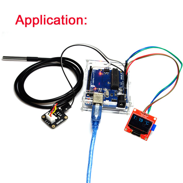 Gikfun DS18B20 Waterproof Digital Temperature Sensor with Adapter Module for Arduino (Pack of 3 Sets)