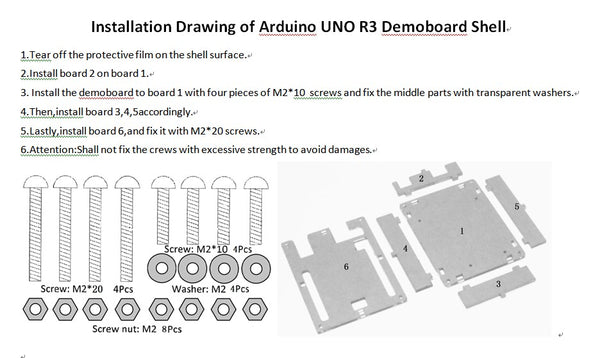 Gikfun Uno R3 Case Enclosure Transparent Clear Computer Box Compatible with Arduino UNO R3
