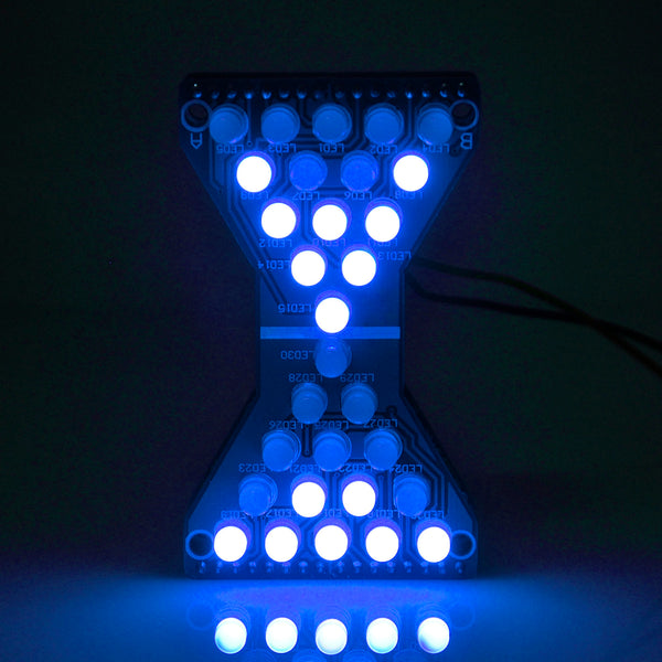 Gikfun Electronic Hourglass led DIY Kits Soldering Practice Board Blue Ray