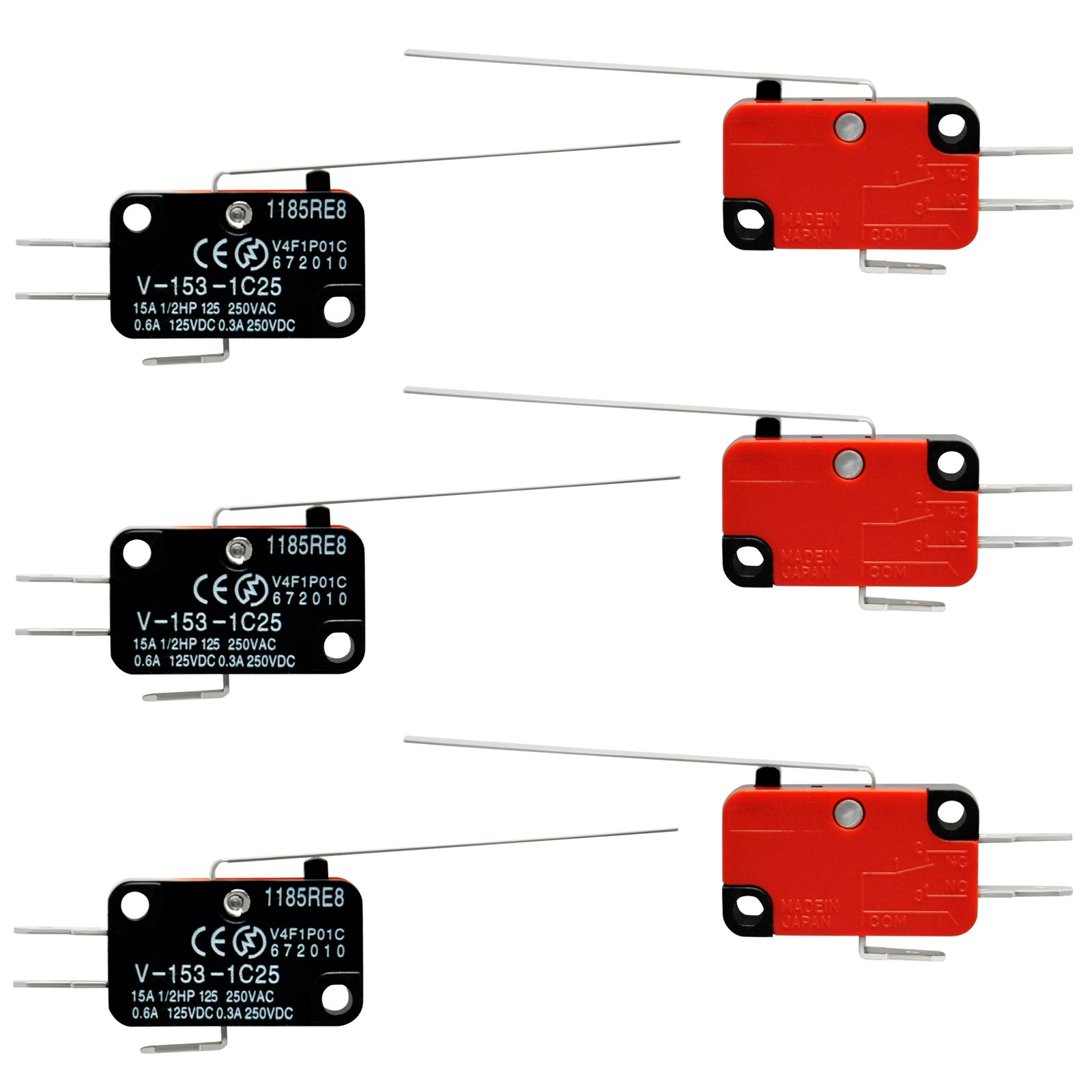 Gikfun V-153-1C25 Micro Limit Switch Long Straight Hinge