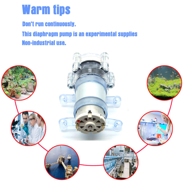 Gikfun DC 6V - 12V Micro Self-priming Diaphragm Pump R385 Suitable for Water Dispenser, Cooler, Small Pumping Projects