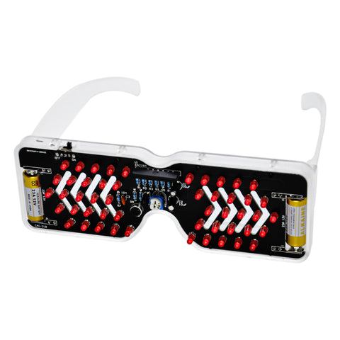 Gikfun Light Up Glasses Soldering Practice Kit Sound Activated LED Eyeglasses DIY Electronics Kit for School Learning Project