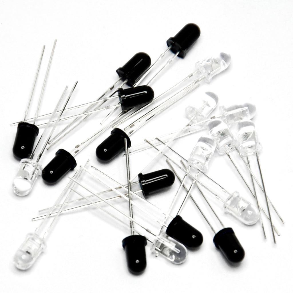 Gikfun 5mm 940nm LEDs Infrared Emitter and IR Receiver Diode for Ardui