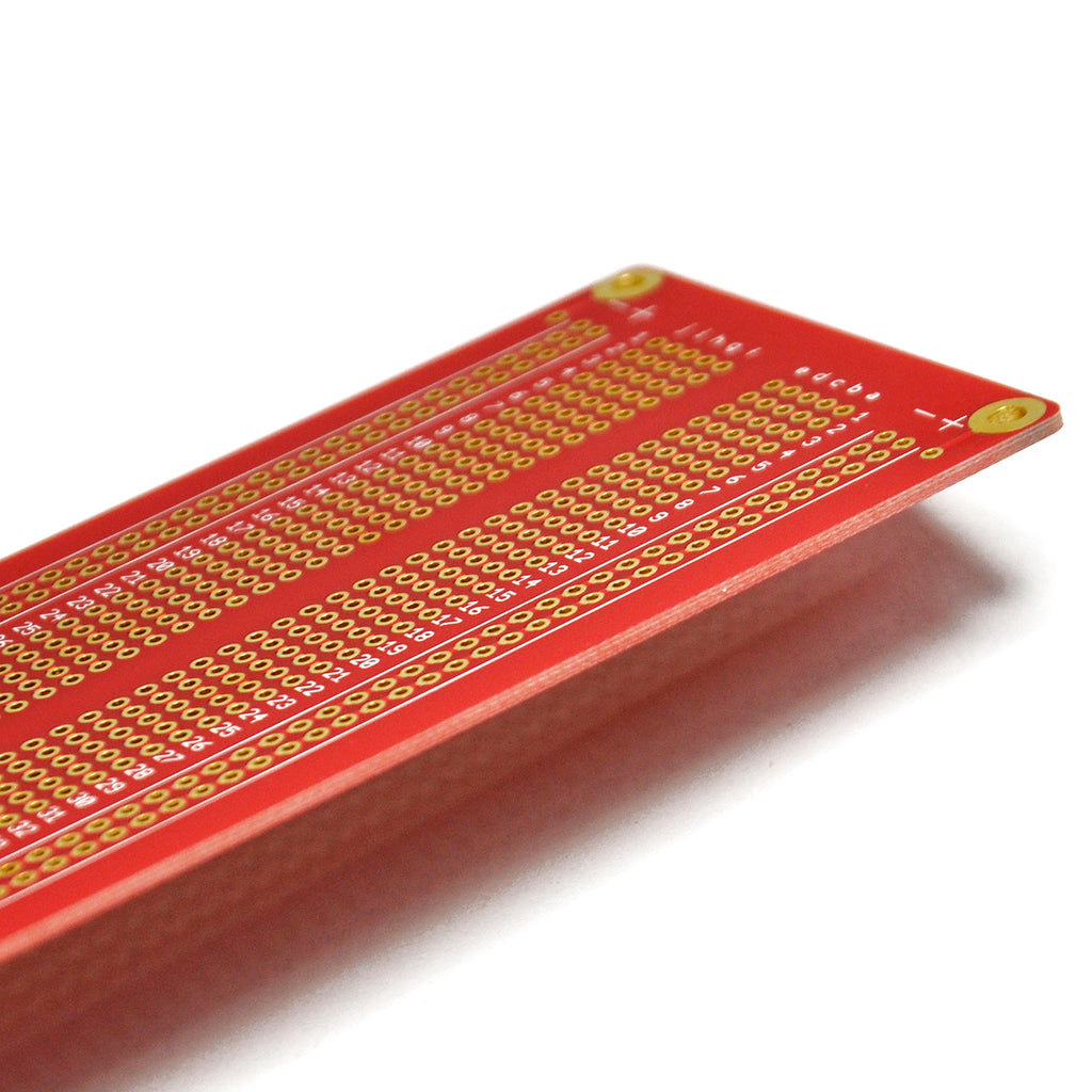 ElectroCookie PCB Prototype Board, Snappable Strip Board with Power Rails  for Electronics Projects Compatible for DIY Arduino Soldering Projects