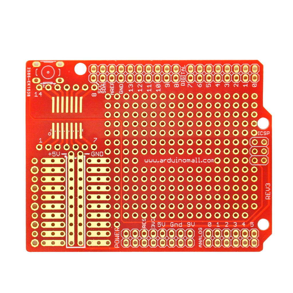 Arduino Mega Proto Shield Rev3 (PCB) — Arduino Official Store