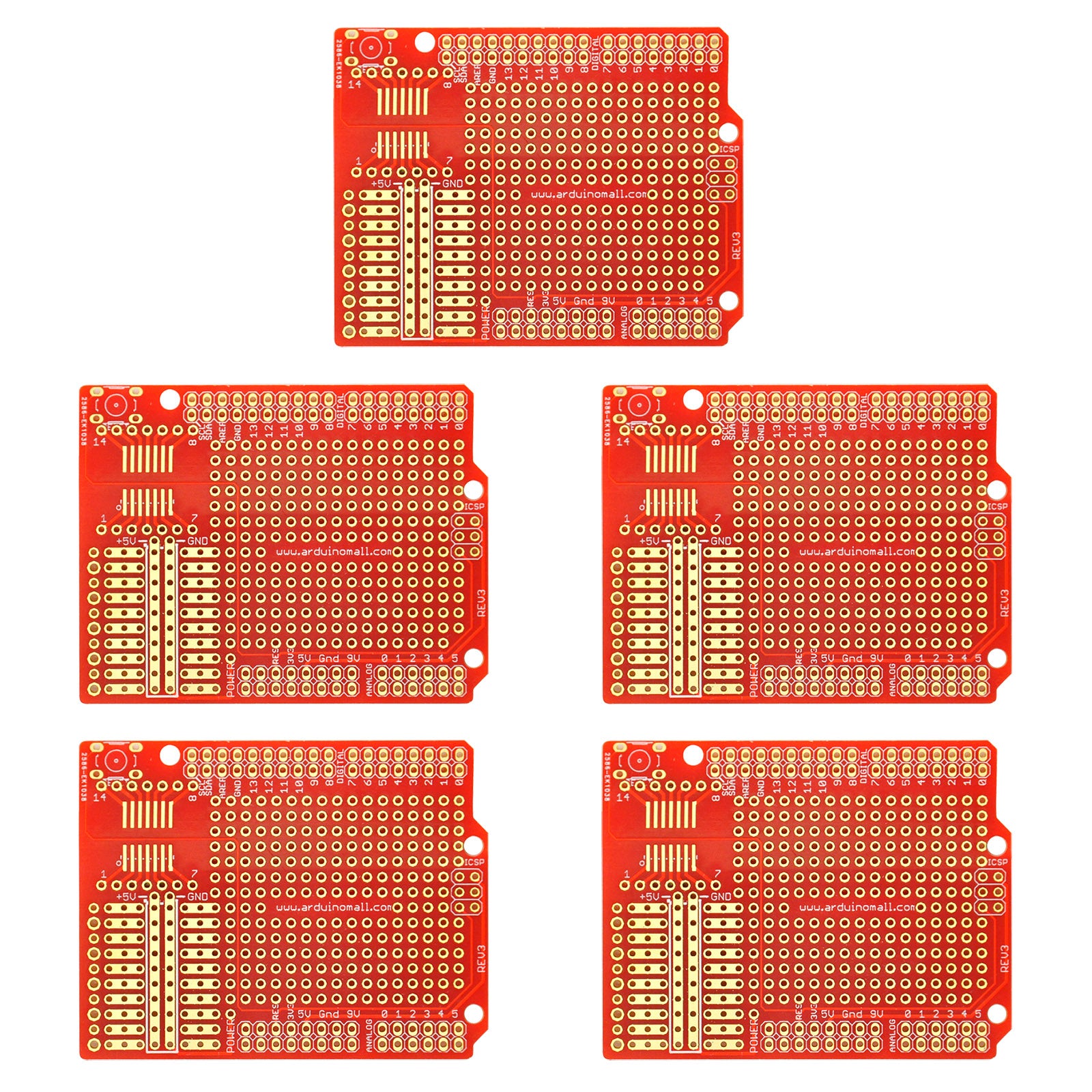 Gikfun Prototype PCB Breadboard for Arduino UNO R3 Shield Board (Pack of 5pcs)